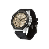 CORNAVIN CO 2012-2006R - Swiss Made Watch Chronograph with Stainless Steel Case and black rubber strap